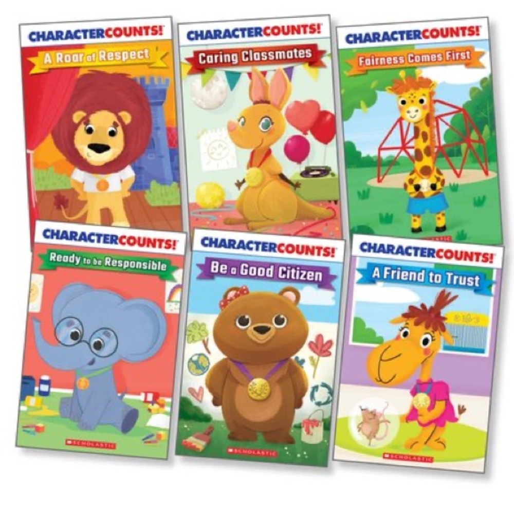 Scholastic Character Counts Set of 6 Books for Teacher and Young Children